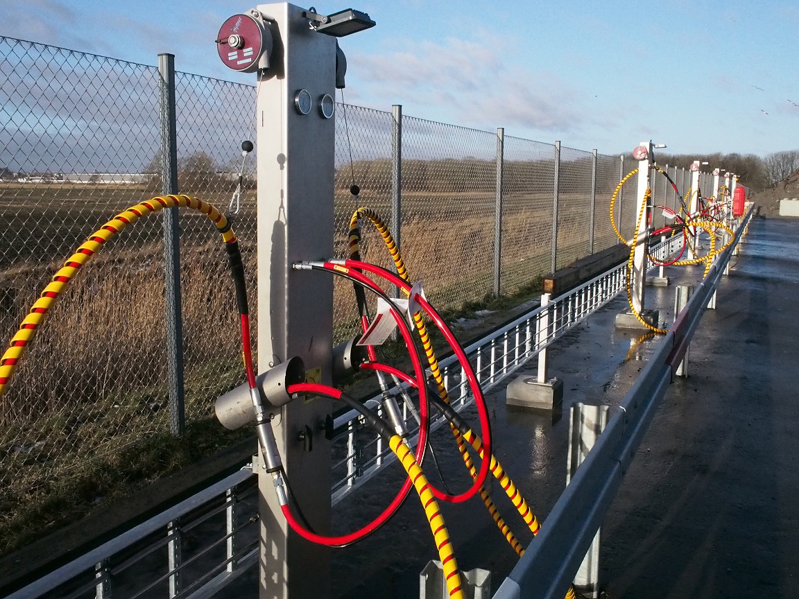 Fylderampe for komprimeret biogas til renovationsbiler